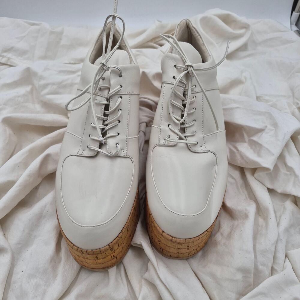 NEW Jeffrey Campbell Merrill Platform Derby Ivory Shoes lace-up derby size 11